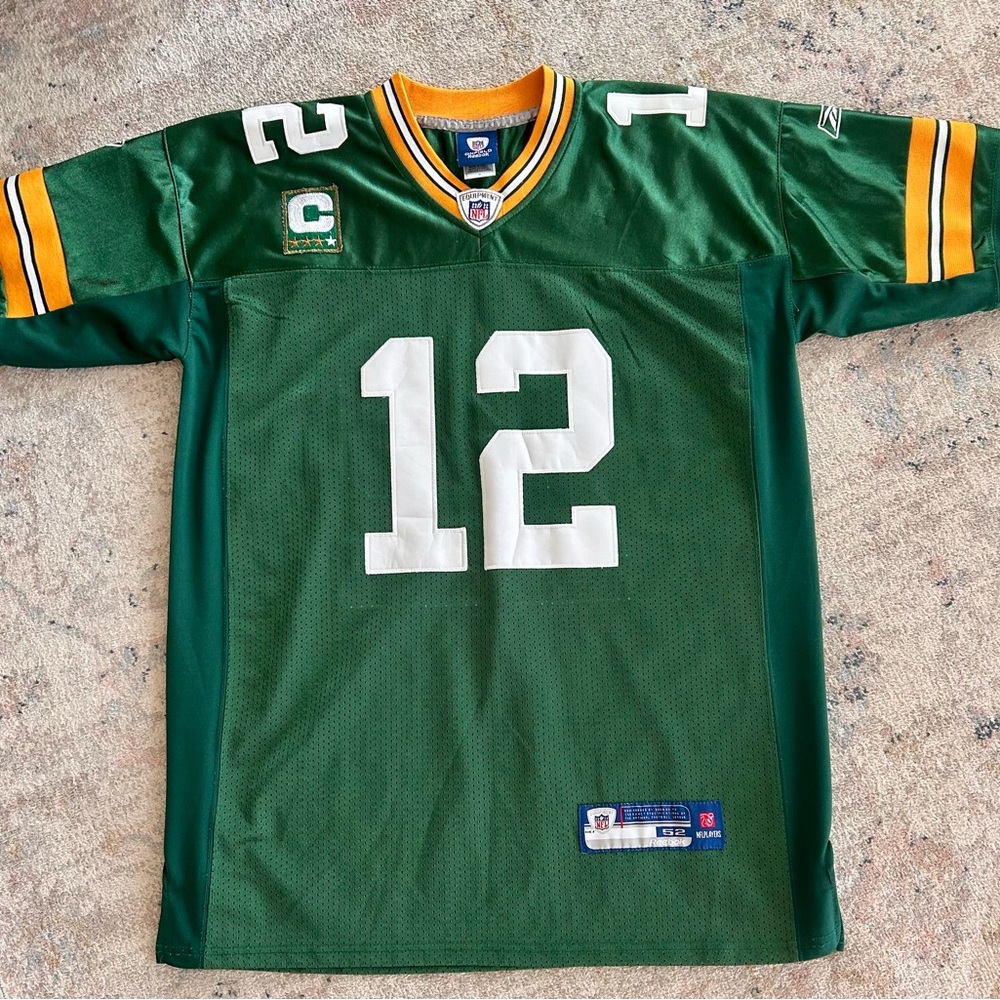 NFL Aaron Rodgers Green and Yellow Football Jersey